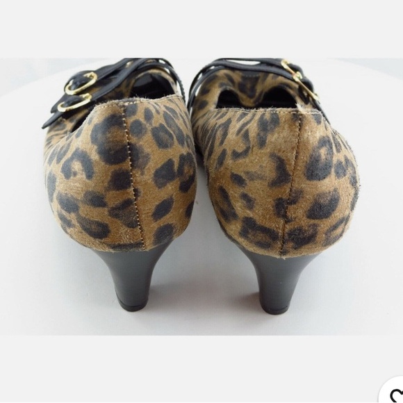 Jaclyn Smith Jacey Animal Print Peep Toe Shoe Size 7.5 - Picture 3 of 8